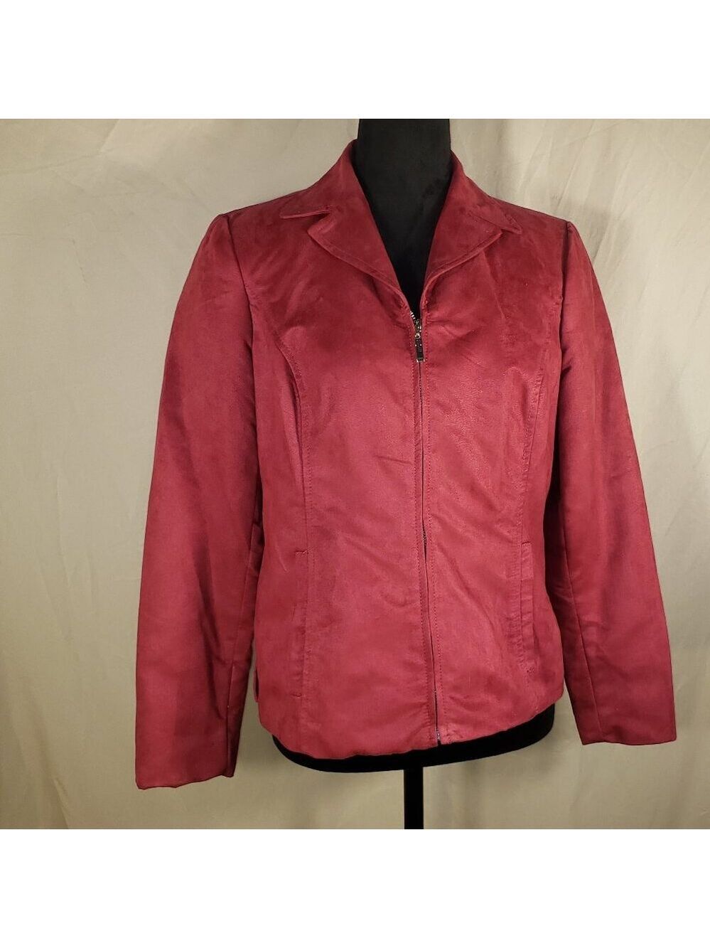 Women's Evan Picone Fuchsia/Raspberry Faux Suede Jacket - 8P